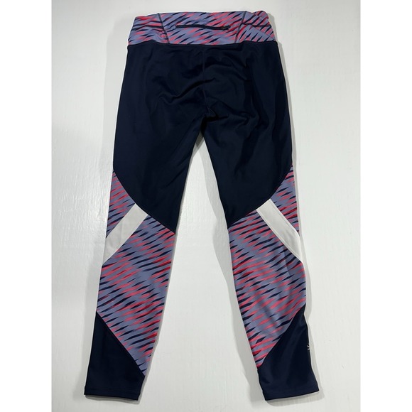 Athleta Electra Sonar 7/8 Tights Navy Blue Pink Athletic Yoga Pilates Size Small - Picture 9 of 11